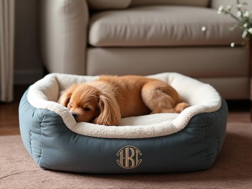 Monogrammed pet beds