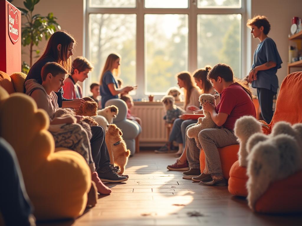 Pet adoption event at Paws & Claws Emporium