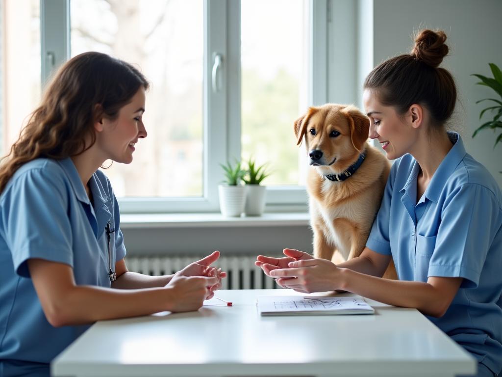 Pet care consultation with expert adviser