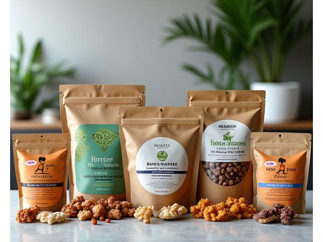 Premium dog food and treats selection